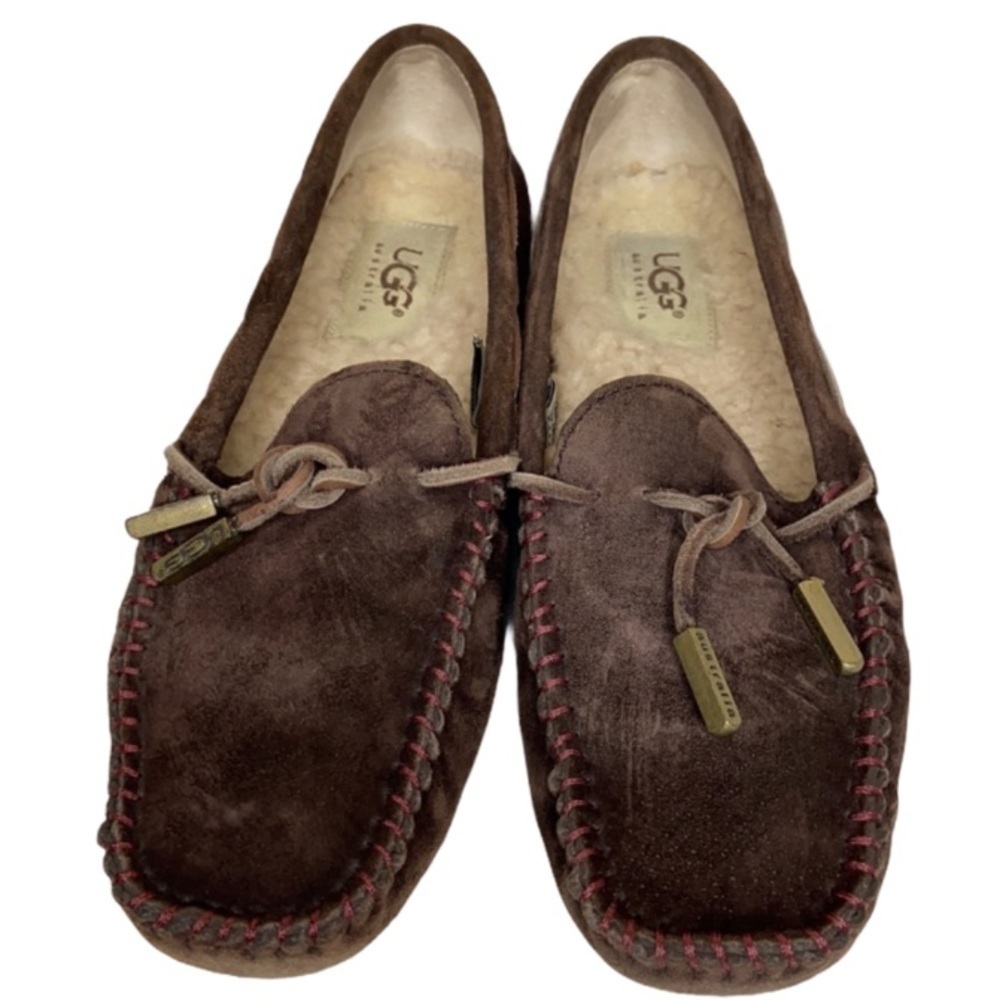 UGG Women’s Brown DAKOTA Chestnut Moccasin Slippers Size 5
